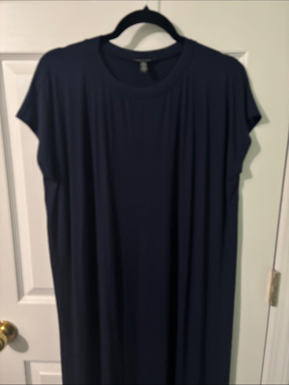 Eileen Fisher Maxi Dress in Black Size Large Like New